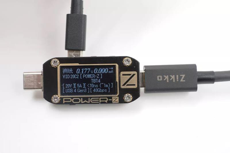 ChargerLAB POWER-Z KM001C最新固件能检测雷电4（TBT4）了-POWER-Z